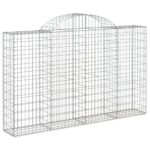 vidaXL Oblúkové gabionové koše 6 ks 200x30x120/140 cm pozink. železo – Obrázok 3