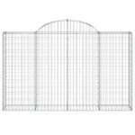 vidaXL Oblúkové gabionové koše 6 ks 200x30x120/140 cm pozink. železo – Obrázok 4
