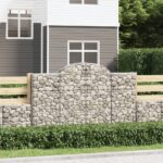 vidaXL Oblúkové gabionové koše 6 ks 200x30x120/140 cm pozink. železo