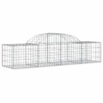 vidaXL Oblúkové gabionové koše 4 ks 200x50x40/60 cm pozink. železo – Obrázok 3