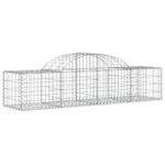 vidaXL Oblúkový gabionový kôš 6 ks 200x50x40/60 cm pozinkované železo – Obrázok 3