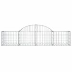 vidaXL Oblúkový gabionový kôš 6 ks 200x50x40/60 cm pozinkované železo – Obrázok 4