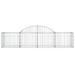 vidaXL Oblúkový gabionový kôš 8 ks 200x50x40/60 cm pozinkované železo – Obrázok 4