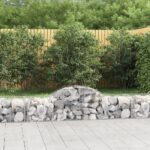 vidaXL Oblúkový gabionový kôš 8 ks 200x50x40/60 cm pozinkované železo