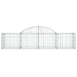 vidaXL Oblúkový gabionový kôš 13 ks 200x50x40/60 cm pozinkované železo – Obrázok 4