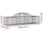 vidaXL Oblúkový gabionový kôš 13 ks 200x50x40/60 cm pozinkované železo – Obrázok 6
