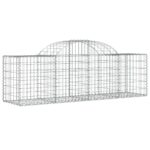 vidaXL Oblúkový gabionový kôš 13 ks 200x50x60/80 cm pozinkované železo – Obrázok 3