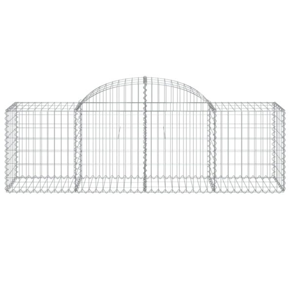 vidaXL Oblúkový gabionový kôš 14 ks 200x50x60/80 cm pozinkované železo – Obrázok 4