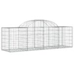vidaXL Oblúkový gabionový kôš 18 ks 200x50x60/80 cm pozinkované železo – Obrázok 3