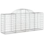 vidaXL Oblúkové gabionové koše 4 ks 200x50x80/100cm pozinkované železo – Obrázok 3