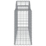 vidaXL Oblúkové gabionové koše 4 ks 200x50x80/100cm pozinkované železo – Obrázok 5