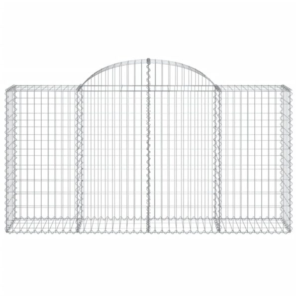vidaXL Oblúkové gabiónové koše 2ks 200x50x100/120cm pozinkované železo – Obrázok 4