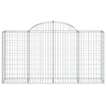 vidaXL Oblúkové gabiónové koše 6ks 200x50x100/120cm pozinkované železo – Obrázok 4
