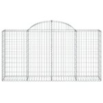 vidaXL Oblúkové gabiónové koše 8ks 200x50x100/120cm pozinkované železo – Obrázok 4