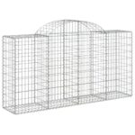 vidaXL Oblúkové gabiónové koše 14 ks 200x50x100/120cm pozinkov. železo – Obrázok 3