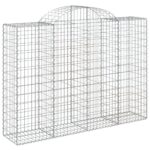 vidaXL Oblúkové gabionové koše 9 ks 200x50x140/160 cm pozink. železo – Obrázok 3