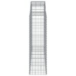 vidaXL Oblúkové gabionové koše 9 ks 200x50x140/160 cm pozink. železo – Obrázok 5