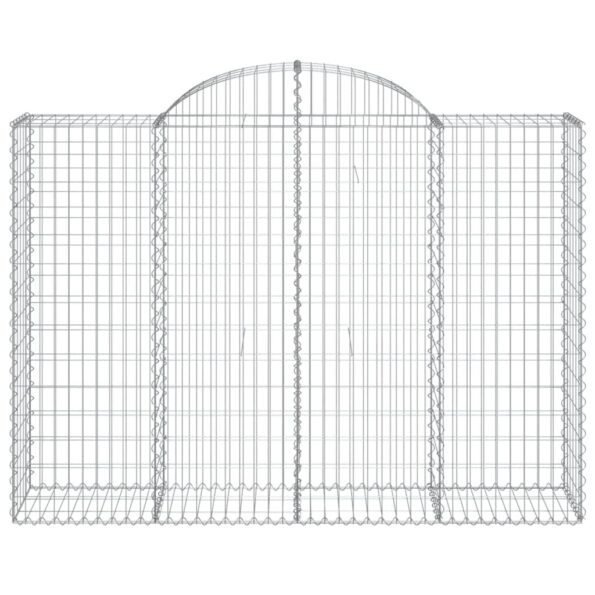 vidaXL Oblúkové gabionové koše 12 ks 200x50x140/160 cm pozink. železo – Obrázok 4