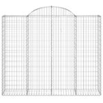 vidaXL Oblúkové gabiónové koše 4ks 200x50x160/180cm pozinkované železo – Obrázok 4