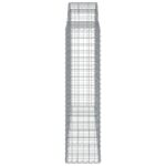 vidaXL Oblúkové gabiónové koše 4ks 200x50x160/180cm pozinkované železo – Obrázok 5