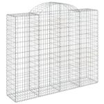 vidaXL Oblúkové gabiónové koše 7ks 200x50x160/180cm pozinkované železo – Obrázok 3
