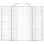 vidaXL Oblúkové gabiónové koše 7ks 200x50x160/180cm pozinkované železo – Obrázok 4