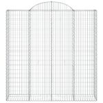 vidaXL Oblúkový gabionový kôš 3 ks 200x50x200/220cm pozinkované železo – Obrázok 4