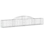 vidaXL Oblúkový gabiónový kôš 4 ks 300x30x40/60 cm pozinkované železo – Obrázok 3