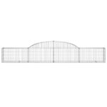 vidaXL Oblúkový gabiónový kôš 4 ks 300x30x40/60 cm pozinkované železo – Obrázok 4