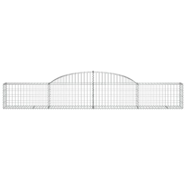 vidaXL Oblúkový gabiónový kôš 4 ks 300x30x40/60 cm pozinkované železo – Obrázok 4