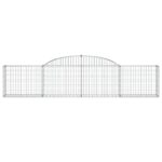 vidaXL Oblúkový gabionový kôš 4 ks 300x30x60/80 cm pozinkované železo – Obrázok 4