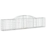 vidaXL Oblúkový gabionový kôš 5 ks 300x30x60/80 cm pozinkované železo – Obrázok 3