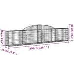 vidaXL Oblúkový gabionový kôš 5 ks 300x30x60/80 cm pozinkované železo – Obrázok 6