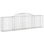 vidaXL Oblúkové gabionové koše 8 ks 300x30x80/100cm pozinkované železo – Obrázok 3