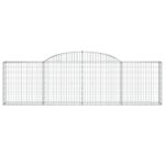 vidaXL Oblúkové gabionové koše 8 ks 300x30x80/100cm pozinkované železo – Obrázok 4