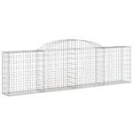 vidaXL Oblúkové gabionové koše 11ks 300x30x80/100cm pozinkované železo – Obrázok 3