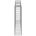vidaXL Oblúkové gabionové koše 3 ks 300x30x120/140 cm pozink. železo – Obrázok 5