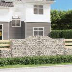vidaXL Oblúkové gabionové koše 3 ks 300x30x120/140 cm pozink. železo