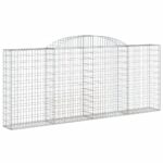 vidaXL Oblúkové gabionové koše 5 ks 300x30x120/140 cm pozink. železo – Obrázok 3