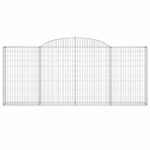 vidaXL Oblúkové gabionové koše 5 ks 300x30x120/140 cm pozink. železo – Obrázok 4