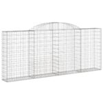 vidaXL Oblúkové gabionové koše 7 ks 300x30x120/140 cm pozink. železo – Obrázok 3