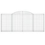 vidaXL Oblúkové gabionové koše 7 ks 300x30x120/140 cm pozink. železo – Obrázok 4