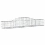 vidaXL Oblúkový gabionový kôš 5 ks 300x50x40/60 cm pozinkované železo – Obrázok 3