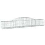 vidaXL Oblúkový gabionový kôš 9 ks 300x50x40/60 cm pozinkované železo – Obrázok 3