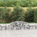 vidaXL Oblúkový gabionový kôš 9 ks 300x50x40/60 cm pozinkované železo