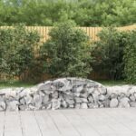 vidaXL Oblúkový gabionový kôš 11 ks 300x50x40/60 cm pozinkované železo