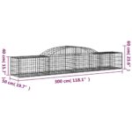 vidaXL Oblúkový gabionový kôš 15 ks 300x50x40/60 cm pozinkované železo – Obrázok 6