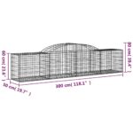 vidaXL Oblúkový gabionový kôš 2 ks 300x50x60/80 cm pozinkované železo – Obrázok 6