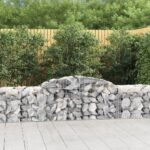 vidaXL Oblúkový gabionový kôš 2 ks 300x50x60/80 cm pozinkované železo