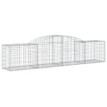 vidaXL Oblúkový gabionový kôš 4 ks 300x50x60/80 cm pozinkované železo – Obrázok 3